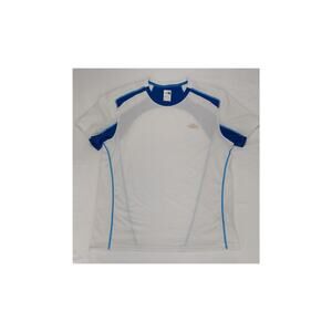 The North Face Men's Activewear Flash Dry White & Blue Crew Neck T-Shirt Large